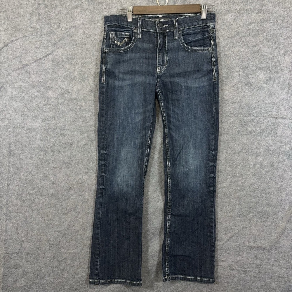Cody James Slim Boot Wade Jeans Boy 16 Blue Adjustable Waist Embroidered Stretch